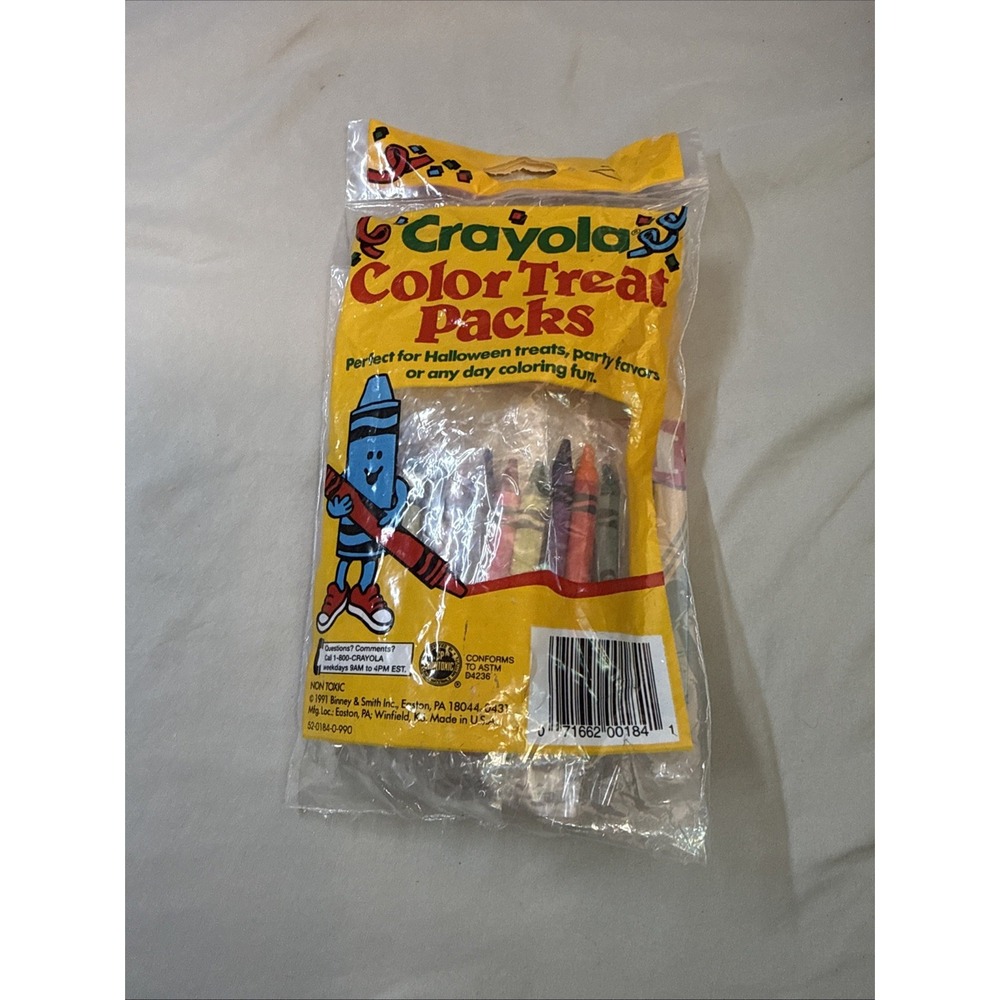 1991 Crayola Color Treat Packs Halloween & Party Favors Crayon 2 Packs 15ct New